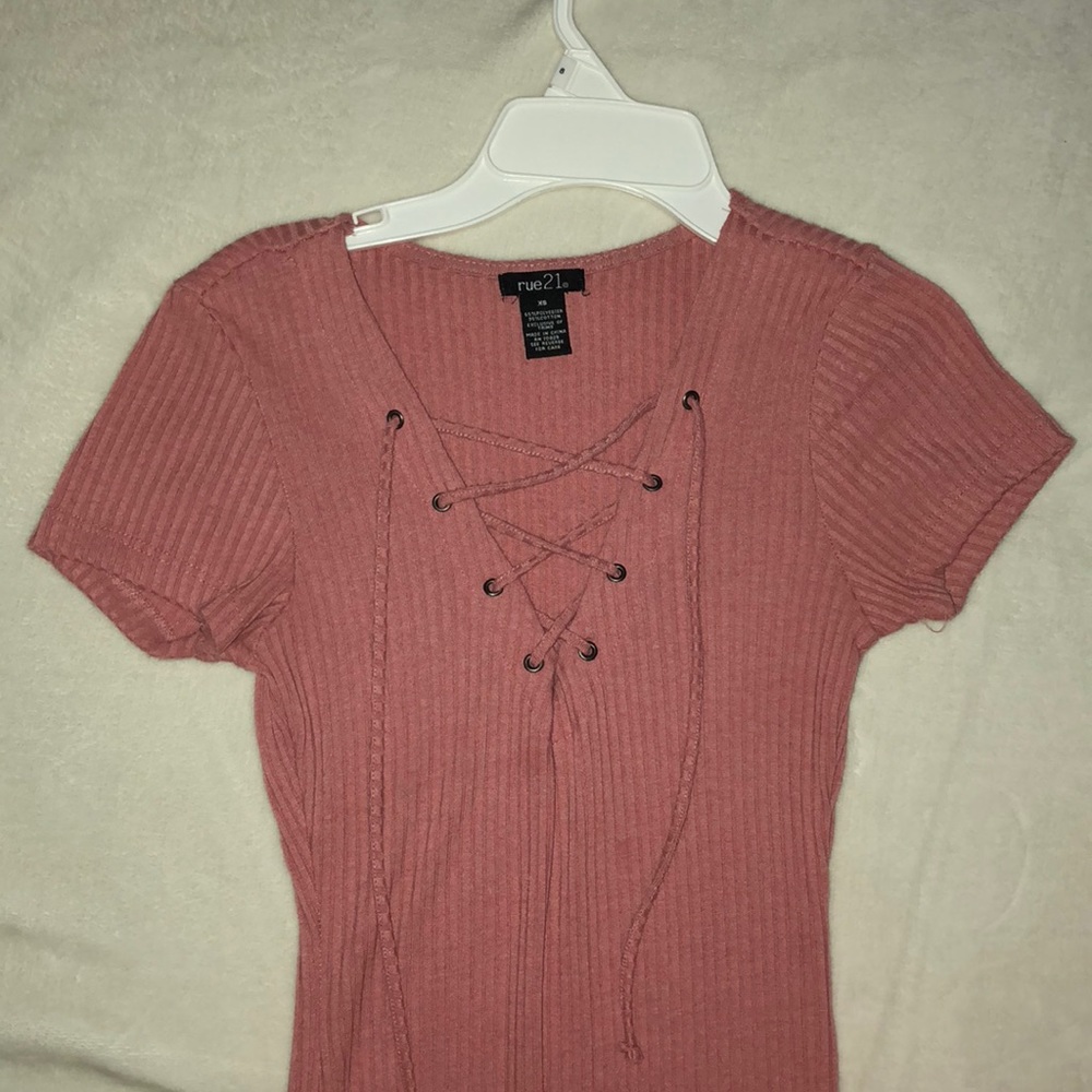 Tie up mauve body suit!!